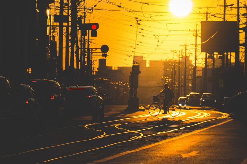 豊橋の夕方